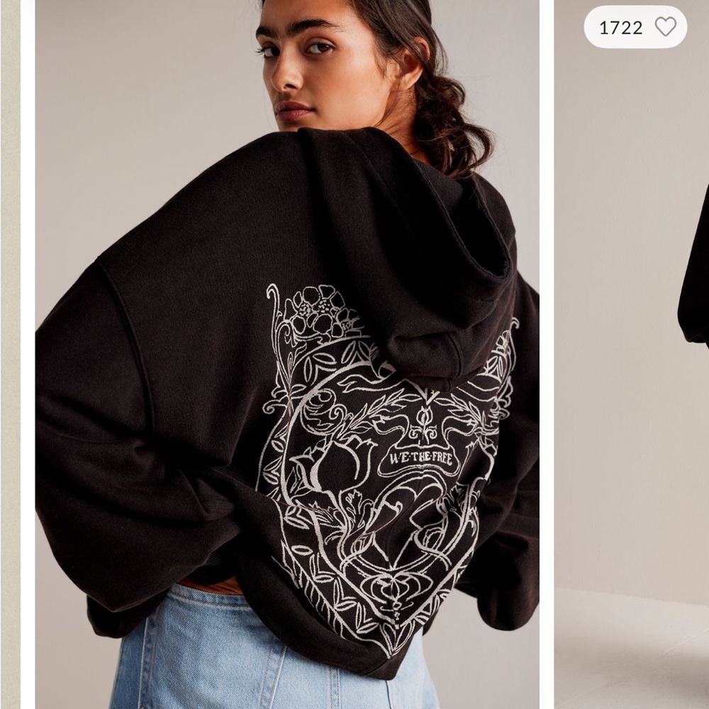 Like New! RARE Free People “we the free spirit bubble hoodie” size S
